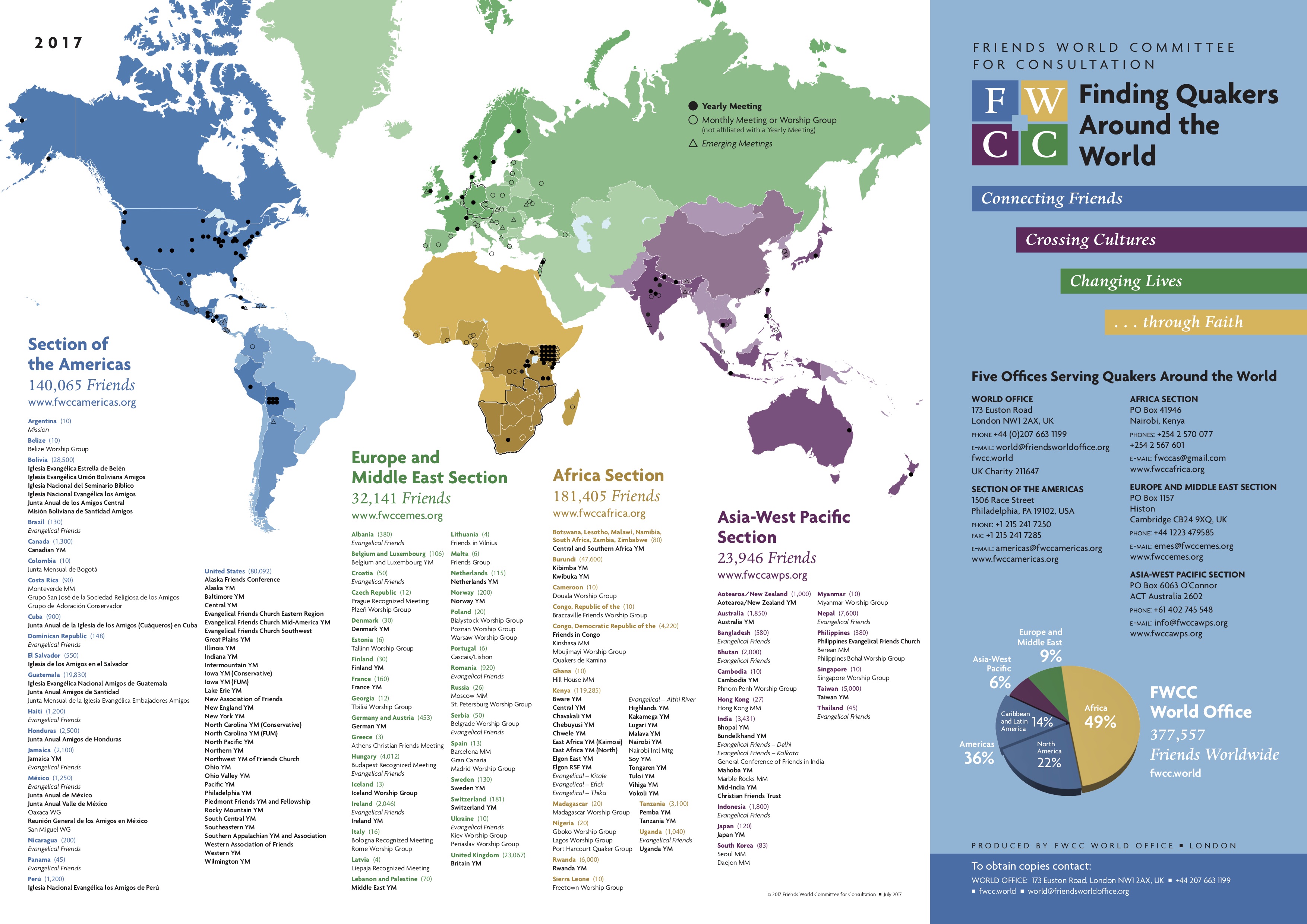 FWCC map of Quakers worldwide – Bath Quakers