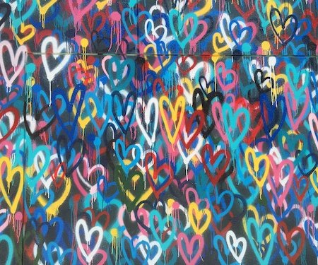 Photo of graffiti hearts